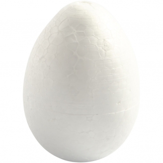 Æg, hvid, H: 10 cm, 5 stk./ 1 pk.