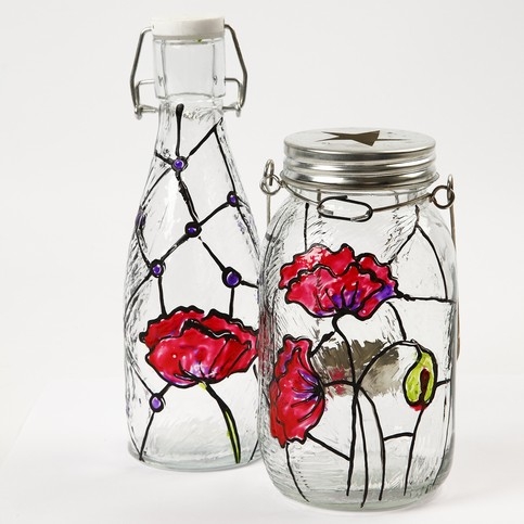 Lysglas med Tiffanydeko