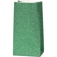 Papirposer, H: 17 cm, str. 6x9 cm, 150 g, grøn, 8stk./ 1 pk.