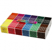 Colortime Tusch, streg 5 mm, standardfarver, 12x24stk./ 1 pk.