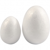Æg, H: 35+48 mm, B: 25+35 mm, hvid, 10stk./ 1 pk.