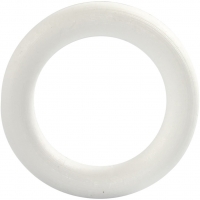 Ring, str. 12 cm, tykkelse 20 mm, hvid, 1stk./ 1 stk.