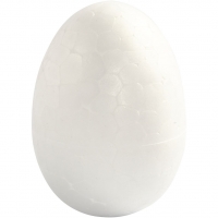 Æg, H: 4,8 cm, hvid, 10stk./ 1 pk.