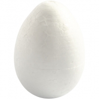 Æg, H: 10 cm, hvid, 5 stk./ 1 pk.