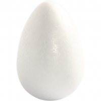 Æg, H: 12 cm, hvid, 5 stk./ 1 pk.
