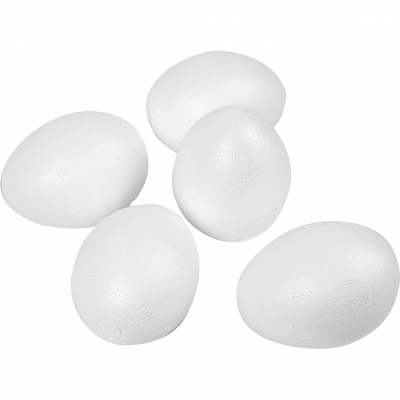 Æg, H: 8 cm, hvid, 50 stk./ 1 pk.