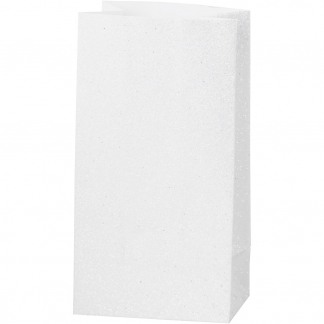 Papirposer, H: 17 cm, str. 6x9 cm, 150 g, hvid, 8 stk./ 1 pk.