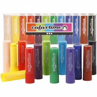 Soft Color Stick, L: 8 cm, ass. farver, 12stk./ 1 pk.