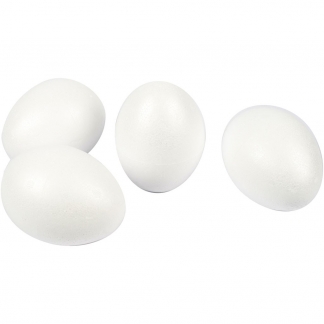 Æg, H: 10 cm, hvid, 25 stk./ 1 pk.