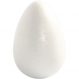 Æg, H: 12 cm, hvid, 5 stk./ 1 pk.
