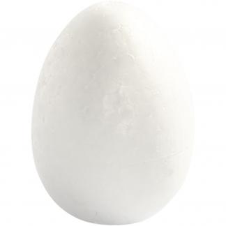 Æg, H: 8 cm, hvid, 5 stk./ 1 pk.