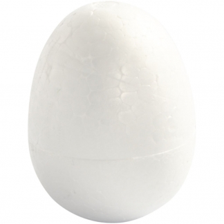 Æg, H: 7 cm, hvid, 5 stk./ 1 pk.